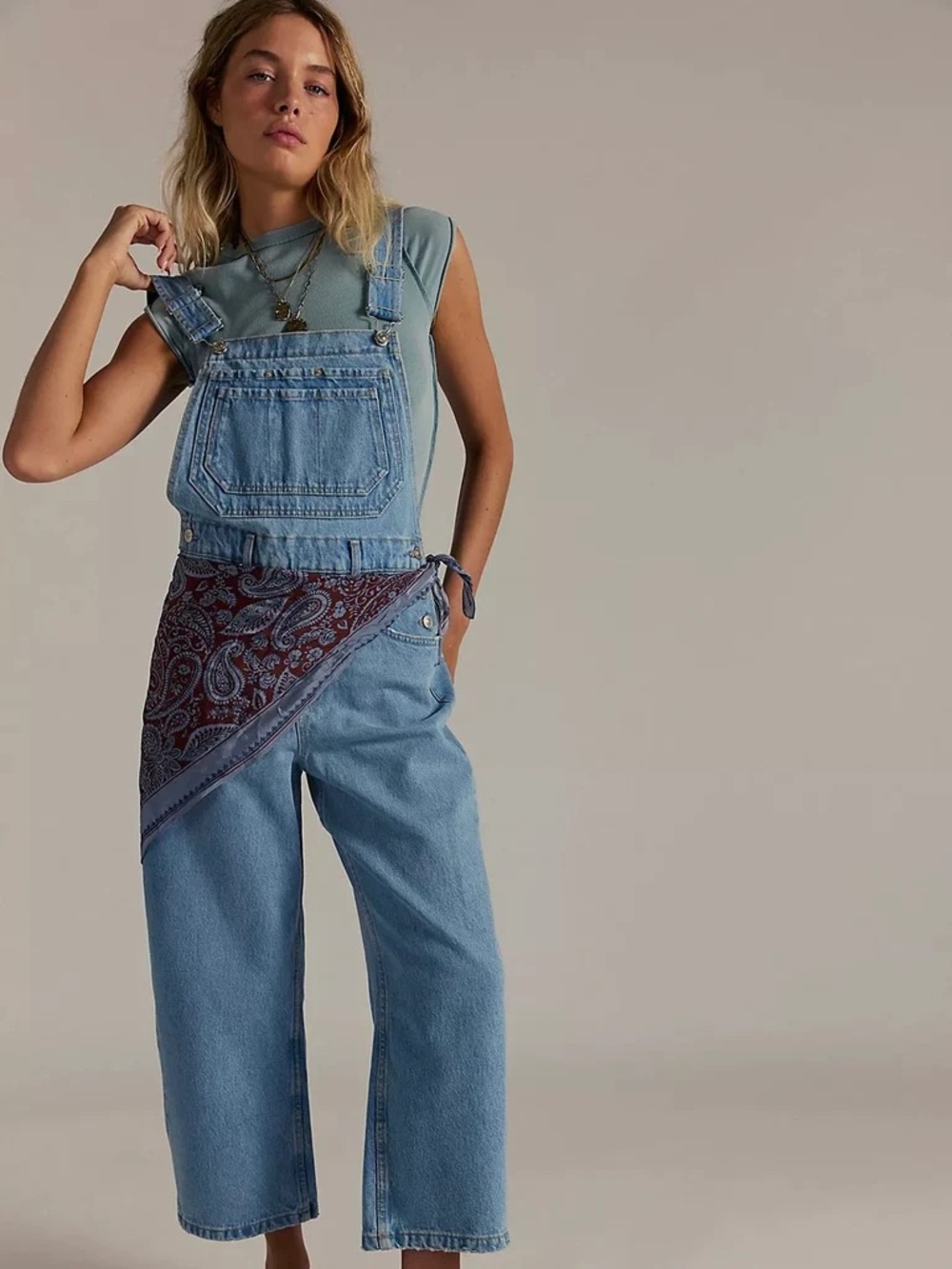 FP WE THE FREE Deep Trance Overalls, Size S